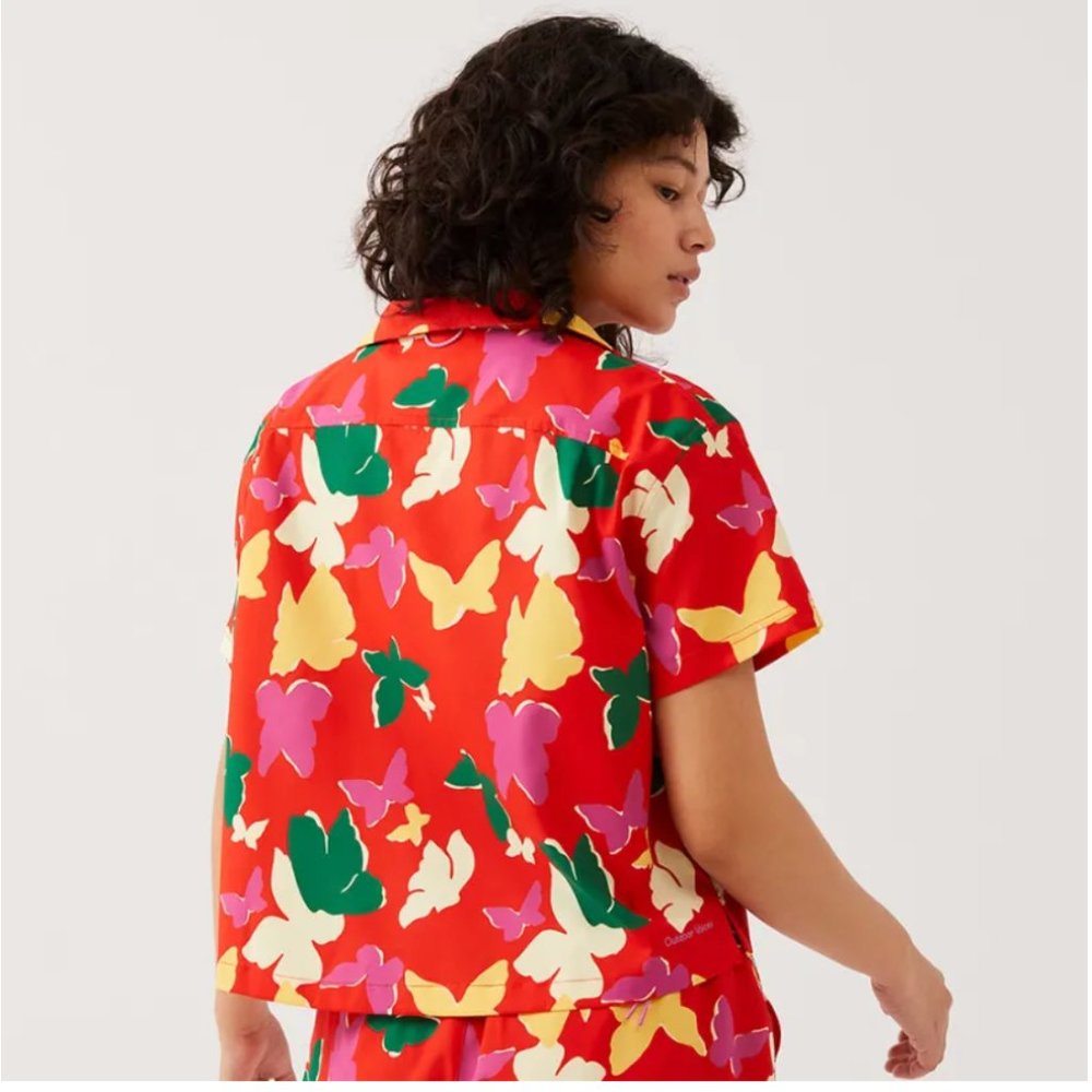 Outdoor Voices SolarCool Crop UV Shirt in Butterfly - small